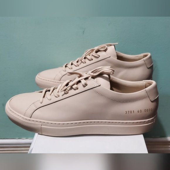 NIB WOMAN By COMMON PROJECTS Original Achilles Low Nude Pink Lthr Sneakers sz 40 - Picture 9 of 12